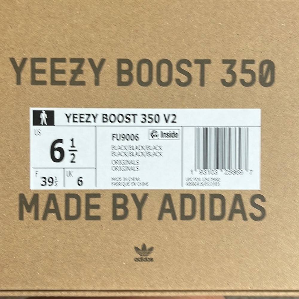 YEEZY BOOST 350 V2 Black/Black Originals - Picture 7 of 7